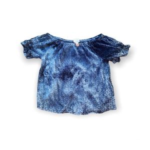 Navy/Blue off the shoulder top // Size: XS